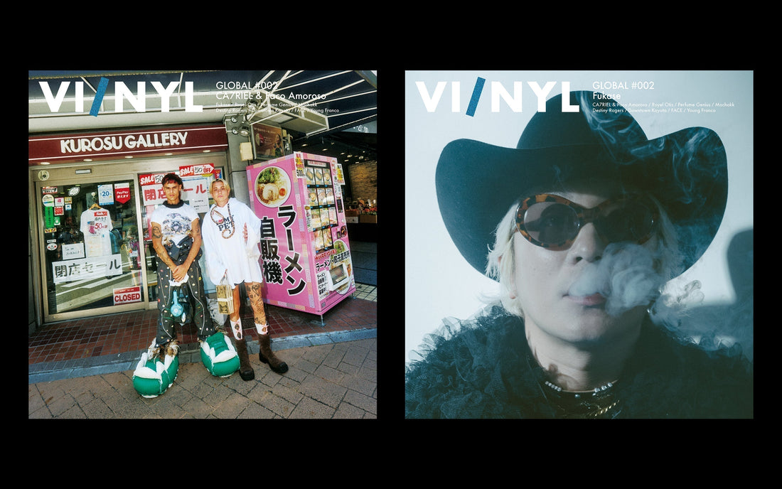 VI/NYL GLOBAL #002 Announced!! Featuring Fukase—who launched his hip hop solo project this November—alongside Latin music icons CA7RIEL & Paco Amoroso in a multi-cover edition.