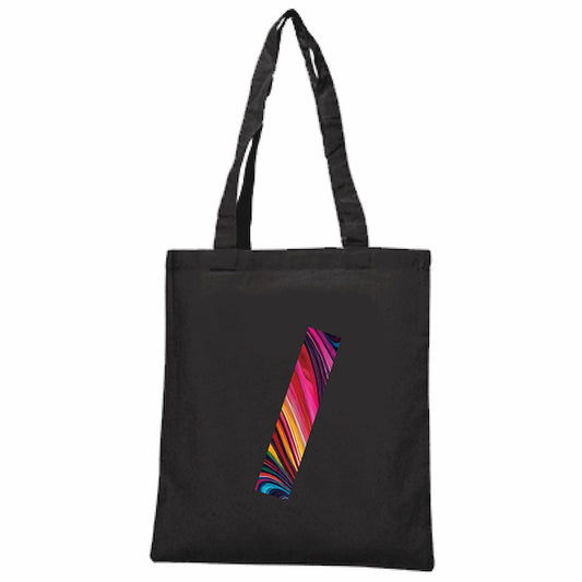 VINYL MARBLE SLASH tote (BLACK)